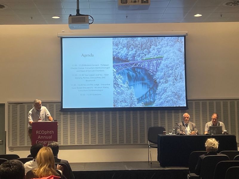Mr Alwitry chaired a teaching session at the Royal College of Ophthalmologists Congress